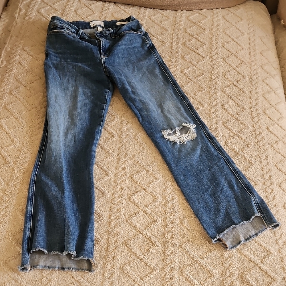 FRAME Le Crop‎ Mini Boot Jeans Size 28 Distressed Raw Hem